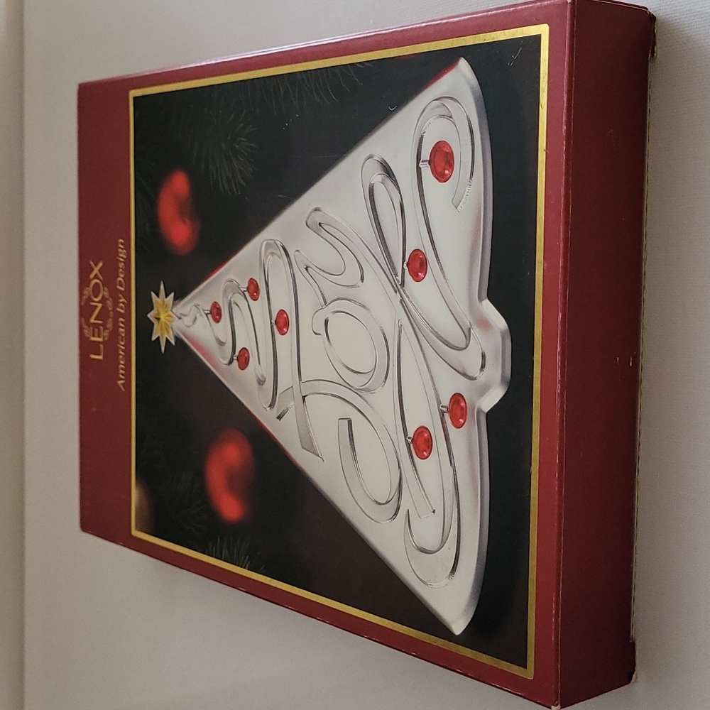 New Lenox Sentiment of the season  joy tree tray christmas  10"×7"×3/4"